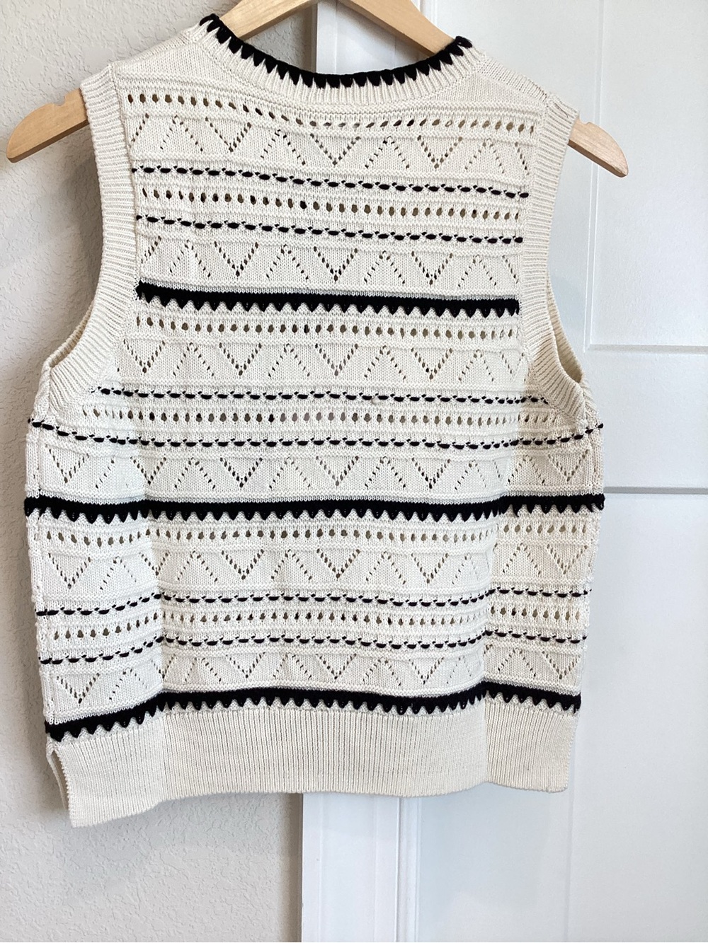 Varley Sleeveless Pointelle Sweater Vest Athena Knit New Small Anthropologie - Picture 5 of 10